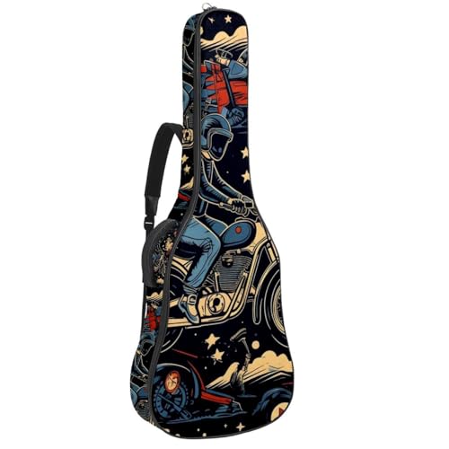 Sac de guitare acoustique vintage 91-106 cm et basse à bandoulière