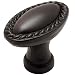 Cosmas® 4116ORB Oil Rubbed Bronze Rope / Scroll Cabinet Hardware Oval Oblong Knob - 25 Pack