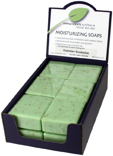 Australian Natural Soap Wrapped pure plant oil soap - Australian Eucalyptus (12 bars)