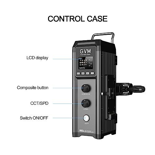 Image of GVM Pro SD500B 500W Led Video Light, Studio Lights with Bowen Mount, 61600lux /1m Photography Lighting kit with 45 Standard Cover, Continuous Output Video Lighting with Controller, CRI 97+, 2700-6800K