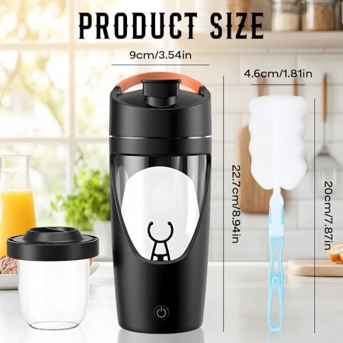 Shaker électrique protéine 700ml avec mélangeur automatique et compartiment