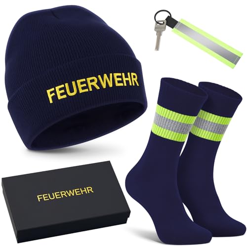 Hestya Weihnachten Feuerwehr Geschenke Feuerwehrhelm Mütze Baumwolle...