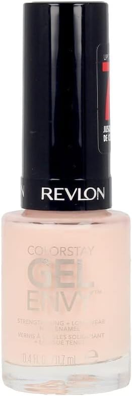 ColorStay Gel Envy Longwear Nail Polish, with Built-in Base Coat & Glossy Shine Finish, in Pink, 015 Up In Charms, 0.4 oz