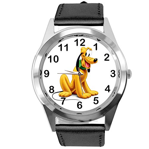 Imagen de Reloj de cuarzo de cuero negro para fanáticos de perro de sangre