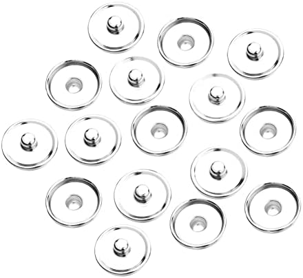20 PCS Glass Snap Button Charms Set - 18mm DIY Jewelry Making Kit For Bracelets, Necklaces & Crafts