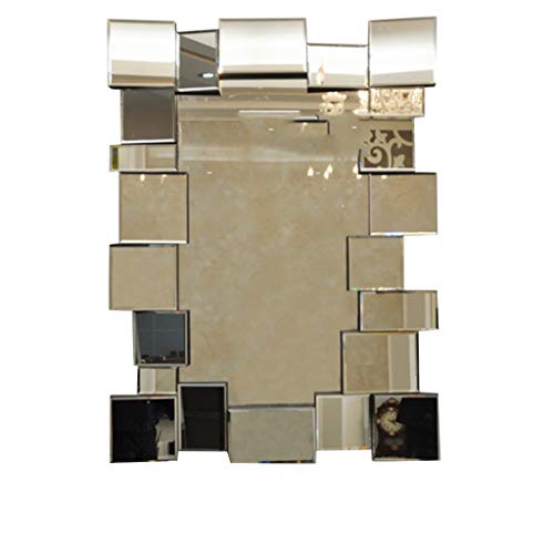 Espejos de baño montados en la Pared, Espejo Colgante de Pared Creativo HD, Espejos geométricos Decorativos Modernos para hoteles, Sala de Estar, Pasillo