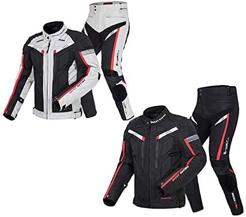 Amazon バイク ジャケット ライダースジャケット パンツ バイク ウェア 上下セット 春 夏 秋 冬 4シーズン 防風 防寒 バイク用品 No123 スポーツ アウトドア