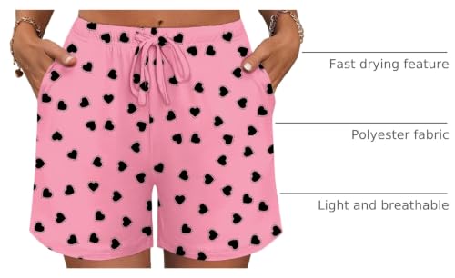 Image of Ekouaer Pajama Shorts for Women Soft Comfy Lounge Shorts Drawstring Pj Shorts Short Pajama Bottoms with Pockets S-XXL