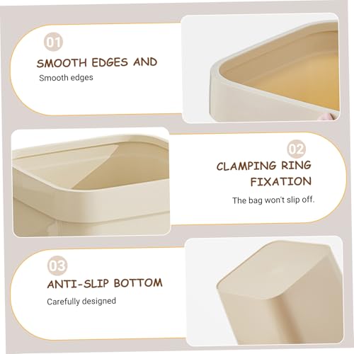 Bote de basura rectangular de plástico PP 7 litros miniatura 6