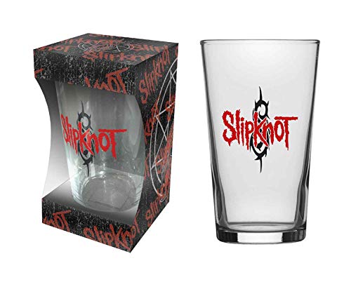 Slipknot Pint Glass Band Nonagram Logo 9 Point Star Nuevo Oficial Boxed Size One Size