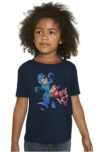 Classic Video Game Mega Man and Rush Crewneck T Shirts Boy Girl3
