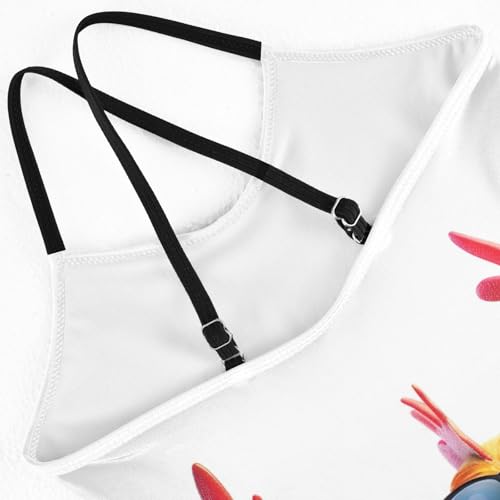 CHIFIGNO Mushroom House Swimsuits Girls Quick Dry Crossback One Piece Swimming Suits with Adjustable Strap4