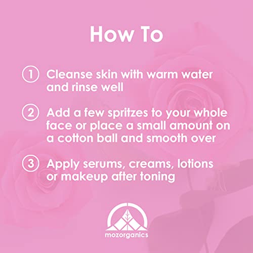 Rose Water Toner For Face & Hair - Moroccan Rose Petal Water For Face Without Dyes Or Alcohol | Hydrates & Freshens Dry Skin | Vegan & Cruelty Free (4 Fl.oz./120 Ml) #TOP5