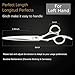 Professional Razor Blades Salon Left Handed Hair Cutting Scissors - Barber Shears for Left Hand - 6.0