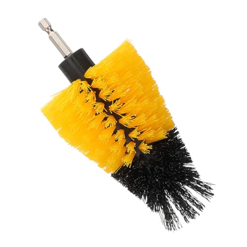 LALAFINA Brosse Pour Perceuse Électrique Jaune Brosse De Nettoyage Polyvalente Pour Salle De Bain Cuisine Joints Voiture Détails Pour Coins Et Crevices