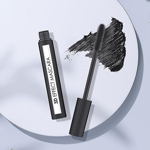 Image of Lamel- 3D Effect Mascara- Black | Lifts and curls the lashes | Gives a voluminous effect |Unique brush that easily separates lashes |Smudge-proof formula |10ml (Pack of 2)