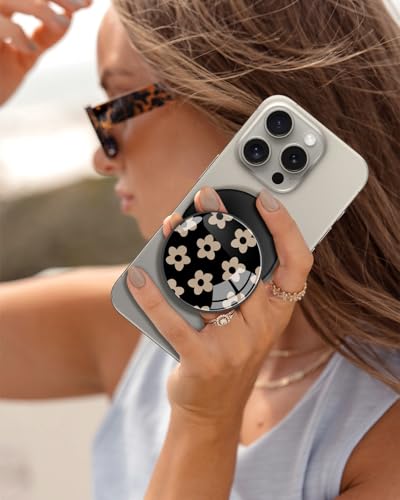 Image of Magnetic Phone Grip, Cute Finger Grip Phone Stand, Small Flower