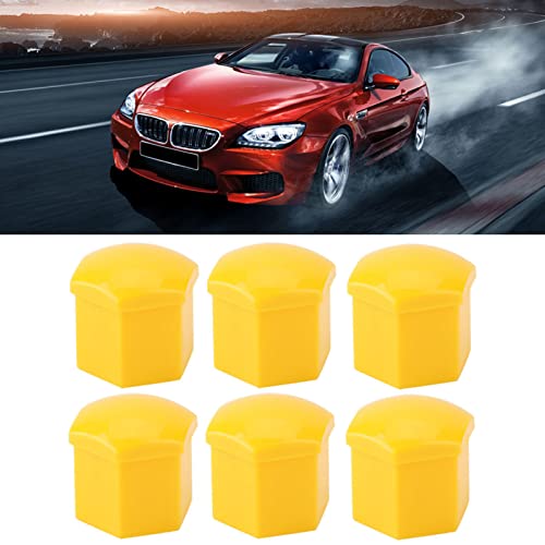 Image of Car Wheel Nut Covers, 20PCS 19mm Screw Caps Hub Bolt Protection for Auto Rims, High Quality Nylon PA66, Anti-Rust & Decorative, Easy to Install (Yellow)