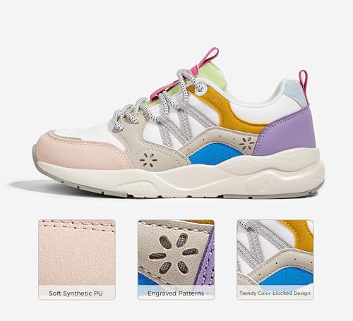 LUCKY STEP Women's Platform Fashion Sneakers Classic Casual Walking Shoes Running Trendy Travel Tennis Colorful Footwear2