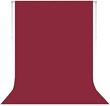 5x7ft Burgundy Cloth Photography Backdrop Solid Color Photo Background V...