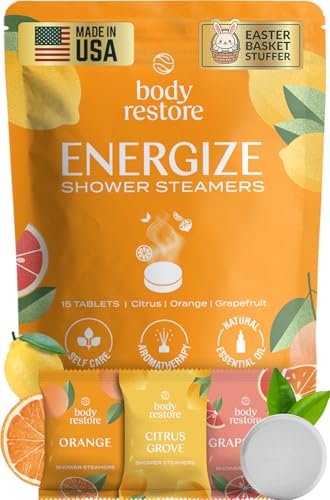 Body Restore Shower Steamers Aromatherapy 15 Pack – Easter Basket Stuffers, Easter &...