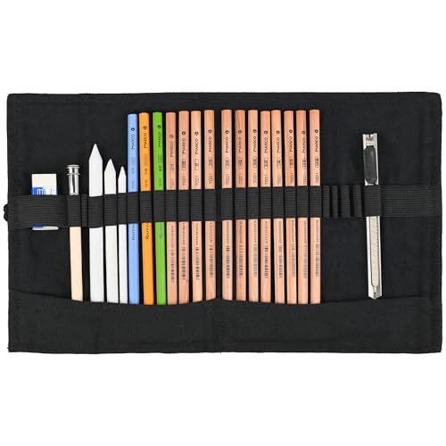 MARCO Skizzen Zeichen Bleistift Set 22 Stück Skizzier-Set Zeichenstifte für Skizzieren und Zeichnen, Zeichnungen Stifte für Anfänger Skizzieren für Künstler, Erwachsene, Teenager（22Stück）