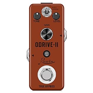 Rowin Pédales de surdDrive pour guitare électrique avec modes chaud et chaud, mini taille, True Bypass - Les Beatles, Paul McCartney, John Lennon, RIngo Starr, George Harrison