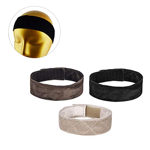 FRCOLOR 3pcs tiaras femininas fita autoadesiva ajustável tiara peruca grip cachecol peruca banda pre