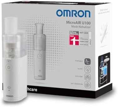 OMRON MicroAir U100 Tragbares Inhalationsgerät, kompakt und leise | Membran Inhaliergerät für Kinder und Erwachsene, effektive Behandlung von Atemwegserkrankungen zu Hause oder unt