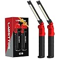 LAIMITTOS Rechargeable Work Light 2200mAh Magnetic LED Work Light Flashlight Mechanic Light Tool for Men Him, Foldable Lamp with Hook for Car Repair Emergency BBQ Grill (2 Pack)