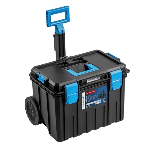 Högert Technik - Werkzeugkiste auf Rädern, Tragfähigkeit bis zu 50 kg, Praktisch und Geräumig, Resistent Gegen Beschädigungen, Staubdicht, Robuste...