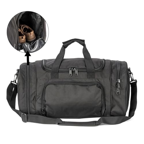 Lightweight Sports Travel Duffel Bag For Men And Women Carry-on Luggage Gym Bag For Women Men(Black)2