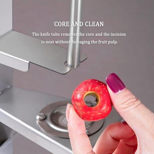 Herramienta de descorazonador de frutas de acero inoxidable portátil con hoja reemplazable y resorte de rebote automático para un fácil uso en la cocina en el hogar