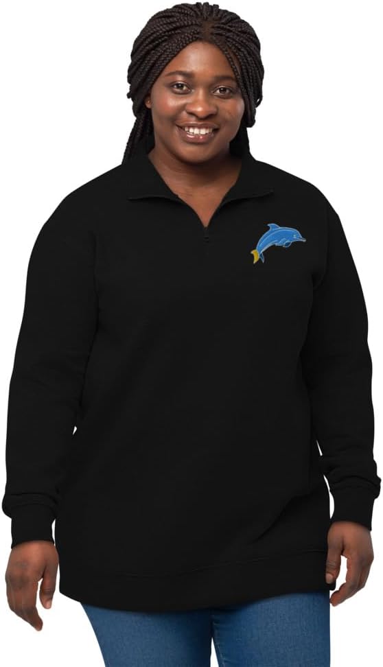 Bluedolphin Unisex fleece pullover Black