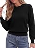 Suéteres Cortos de Cuello Redondo y Manga Larga para Mujer PRETTYGARDEN 4