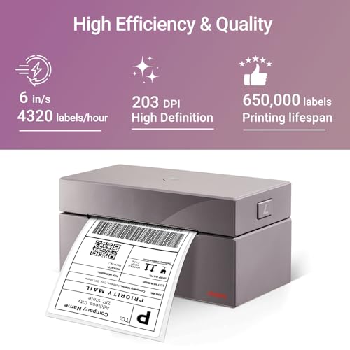 Image of ORGBRO Z1 Shipping Label Printer, 4x6 Thermal Label Printer for Small Business, High Speed Sticker Maker for Commercial Grade Shipping Packages, Used for Amazon, Ebay, Shopify, USPS (USB Only)