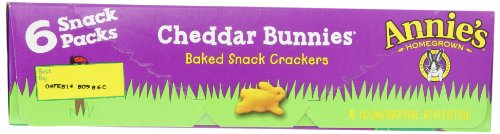 Annie's Homegrown Cheddar Bunnies Baked Crackers, 1-Ounce Snack Packs In 6-Count Boxes (Pack Of 6) #TOP1