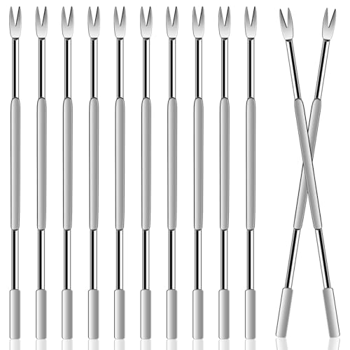 12-Piece Seafood Fork Set: Stainless Steel Lobster Crackers & Picks for Crab, Oysters, and Scallops – Ideal 2-in-1 Shellfish Tool, Dishwasher Safe