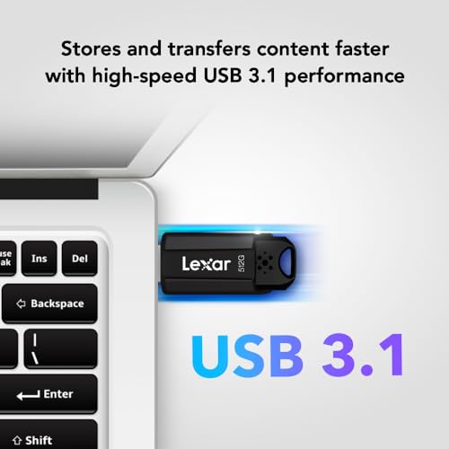 Image of Lexar JumpDrive S80 256GB USB 3.1 Flash Drive, Up to 150MB /s Read (LJDS080256G-BNBNU), Black