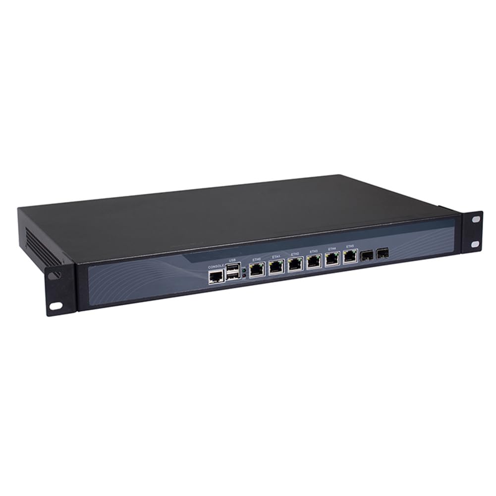 Firewall, VPN, 1U 19 inch Rackmount, Mikrotik, PFSense, OPNsense, Network Appliance, B75 I5 3470, RS10, AES-NI/6 x LAN, 2 x Optical SFP, 2 x USB, COM, VGA, Bypass, Fan,4G RAM/64G SSD/500G HDD