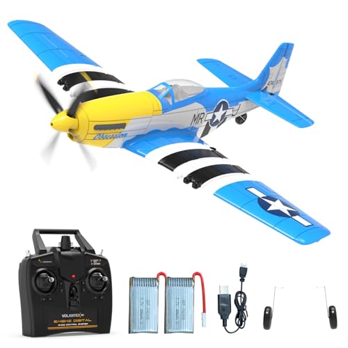 VOLANTEXRC Aereo RC P51D Mustang, Stabilizzatore a 6 assi, Facile per Principianti