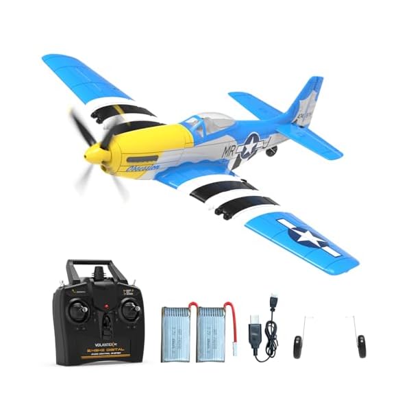 VOLANTEXRC P51D Mustang V2 RTF â 2,4 GHz RC Flugzeug mit USB-Ladung (4-Kanal) â Ferngesteuertes Modell fÃ¼r AnfÃ¤nger, Parkflyer & Leichtflieger â Alternative zu Quadrocopter
