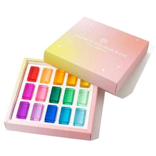Blocs acryliques puzzle de formes translucides à empiler pour enfants