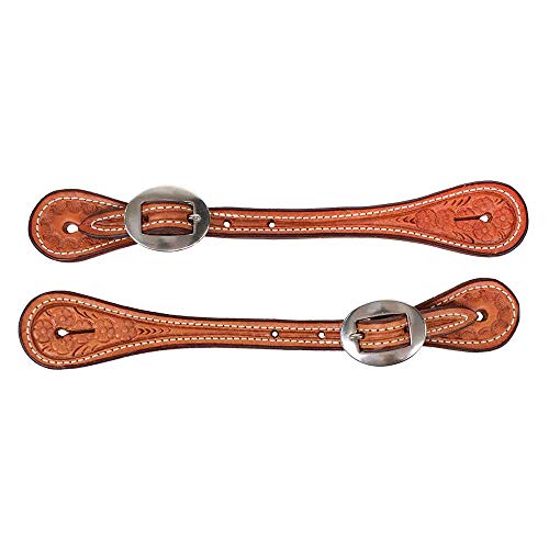 Teskey's Floral Spur Straps (Medium Oil) #TOP6