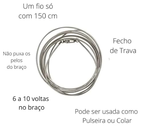Pulseira Corda de Violão Banhada Ródio Branco