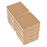 WRITWAA 10 Cajas de Pizza Pequeñas de Cartón Kraft Ondulado Tamaño 10-13 CM Cajas para Llevar y Almacenar Pizza Contenedores Reutilizables para Fiestas y Snacks