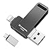 Produktbild USB Stick für iPhone 128GB USB Stick Handy OTG Android USB Stick Smartphone PHICOOL USB Stick Speicher Memory Expansion External für iPhone für Samsung für Huawei IOS OTG Laptop Tablet PC128GB Schwarz