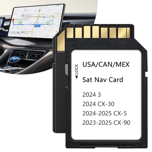 2025 Navigation SD Card Compatible with 2024 CX-30 2024-2025 CX-5 2023-2025 CX-90 2025 Latest Navigation SD Card for USA/Mexico/Canada Maps