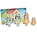 BLUEY Wooden Character Figures â€“ 4 Colorful Wooden Figures â€“ FSC Certified for Children 3 Years and Up