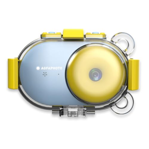 AGFAPHOTO Realikids Cam Waterproof - Appareil Photo Etanche pour Enfant, 24 MP, Ecran LCD 2.4, Batterie Lithium - Bleu + MSD8GB